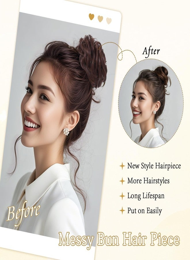 Cesomeey Messy Bun Hair Piece, Wavy Claw Clip Messy Bun Hair Clip, Synthetic Fake Buns Hairs Extensions, Soft hairs buns Hairpieces for Women Daily Wear (1B#-Black, 1 Count (Pack of 1)) - Image 4